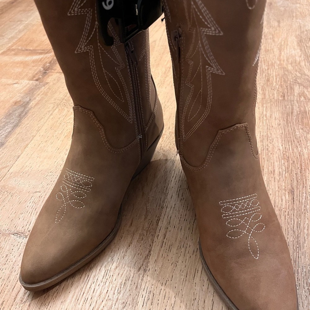 No Boundaries Tan Heeled Boots